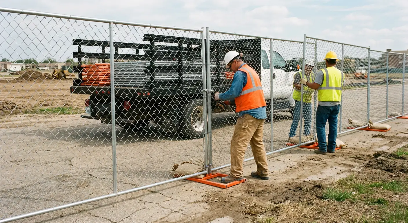 Temporary fencing deployment in Greenwich, CT