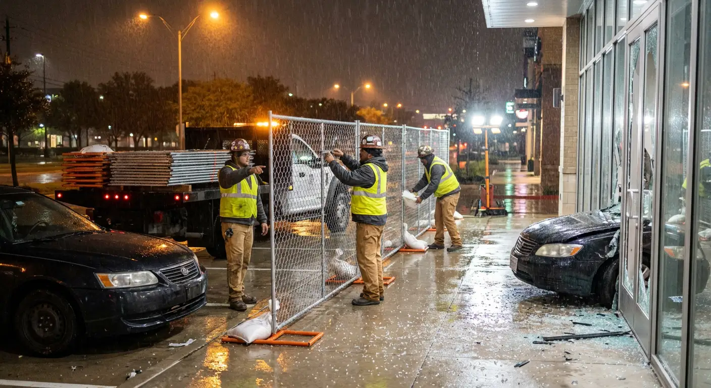 Emergency temporary fencing and dispatch logistics in Greenwich, CT