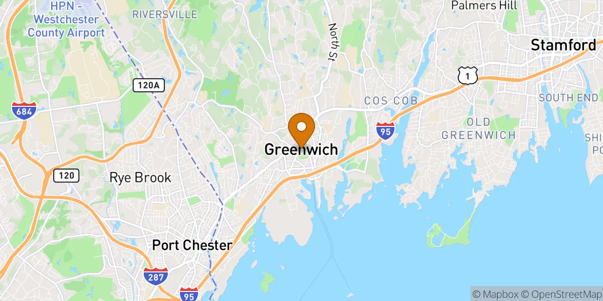 Mid-Country neighborhood map in Greenwich, CT