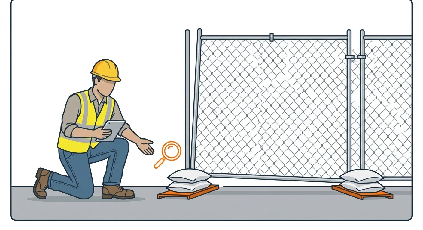 Diagram showing causes of temporary fence instability in Greenwich, CT